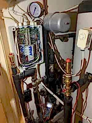 technical boiler repair on a boiler that is now running again.